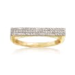 .19 ct. t.w. Diamond Wide Bar Ring in 14kt Yellow Gold