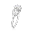 4.00 ct. t.w. CZ Three-Stone Ring in 14kt White Gold