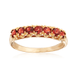 C. 1990 Vintage .60 ct. t.w. Garnet Band in 10kt Yellow Gold