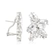 13.70 ct. t.w. Rock Crystal Cluster Earrings in Sterling Silver
