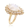White Chalcedony and 2.50 ct. t.w. White Topaz Ring in 18kt Gold Over Sterling