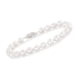 7-7.5mm Cultured Akoya Pearl Bracelet with 18kt White Gold