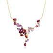 4.40 ct. t.w. Multi-Stone Cluster Necklace in 14kt Yellow Gold