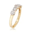 .35 ct. t.w. Round and Baguette Diamond Ring in 14kt Yellow Gold