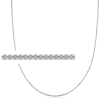 1mm 14kt White Gold Wheat-Chain Necklace
