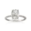 Henri Daussi 1.73 ct. t.w. Certified Diamond Engagement Ring in 18kt White Gold