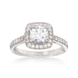 Gabriel Designs .48 ct. t.w. Diamond Engagement Ring Setting in 14kt White Gold