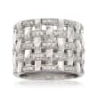 .35 ct. t.w. Diamond Basketweave Ring in 14kt White Gold