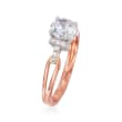 Simon G. .18 ct. t.w. Diamond Engagement Ring Setting in 18kt Two-Tone Gold