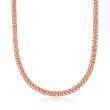 18kt Rose Gold Wheat-Link Necklace