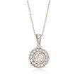 .40 ct. t.w. Diamond Halo Pendant Necklace in Platinum