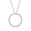 .50 ct. t.w. Diamond Eternity Circle Pendant Necklace in 14kt White Gold