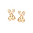 Child's 14kt Yellow Gold CZ-Accented Bunny Stud Earrings