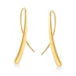 14kt Yellow Gold Long Teardrop Earrings