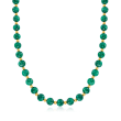 210.00 ct. t.w. Emerald Bead Necklace in 14kt Yellow Gold
