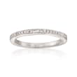 Henri Daussi .15 ct. t.w. Diamond Wedding Ring in 14kt White Gold
