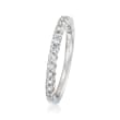 Henri Daussi .45 ct. t.w. Diamond Wedding Ring in 18kt White Gold