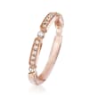 Henri Daussi .25 ct. t.w. Diamond Wedding Ring in 14kt Rose Gold