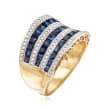 2.75 ct. t.w. Sapphire and .34 ct. t.w. Diamond Ring in 18kt Yellow Gold