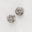 Sterling Silver and 18kt Yellow Gold Floral Earrings