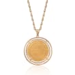 C. 1970 Vintage Turkish Gold 100 Kurush Coin Pendant Necklace in 18kt and 22kt Gold