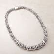 Sterling Silver Byzantine Necklace with Magnetic Clasp