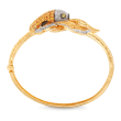 2.60 ct. t.w. Citrine and .20 ct. t.w. Diamond Koi Fish Bangle Bracelet with .10 ct. t.w. Peridots in 18kt Gold Over Sterling Silver