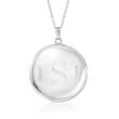 Sterling Silver Personalized Round Locket Necklace