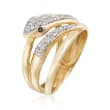.21 ct. t.w. Diamond Snake Ring in 14kt Yellow Gold