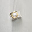 Italian 9.5-10mm Cultured Pearl Ring in 18kt Bonded Gold and Sterling Silver
