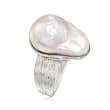 Cultured Baroque Pearl Ring in Sterling Silver