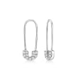 .15 ct. t.w. Diamond Safety Pin Drop Earrings in Sterling Silver
