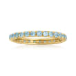 1.20 ct. t.w. Sky Blue Topaz Eternity Band in 14kt Yellow Gold