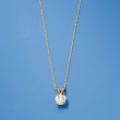 1.00 Carat Diamond Solitaire Necklace in 14kt Yellow Gold