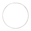 Italian 3mm Two-Tone Sterling Silver Reversible Omega Necklace