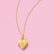 Baby's 14kt Yellow Gold Personalized Heart Locket Necklace