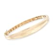 Italian 18kt Yellow Gold Polished Curved-Top Bangle Bracelet