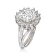 Majestic Collection 5.03 ct. t.w. Diamond Halo Ring in 18kt White Gold