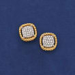 .75 ct. t.w. Diamond Stud Earrings in 18kt Yellow Gold Over Sterling Silver