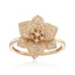 .45 ct. t.w. Diamond Flower Ring in 14kt Yellow Gold