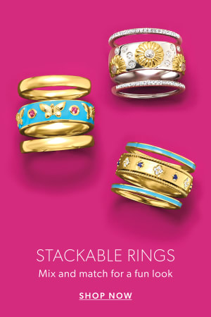 Stackable Rings. Mix and match for a fun look. Shop Now