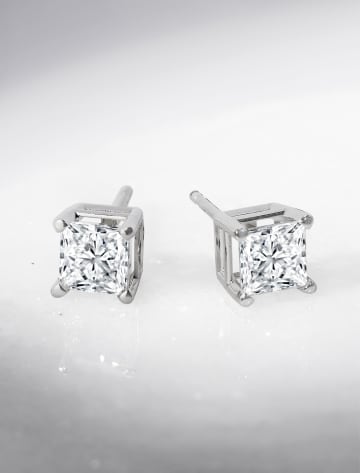 Princess-Cut Diamond Stud Earrings RSVP Collection