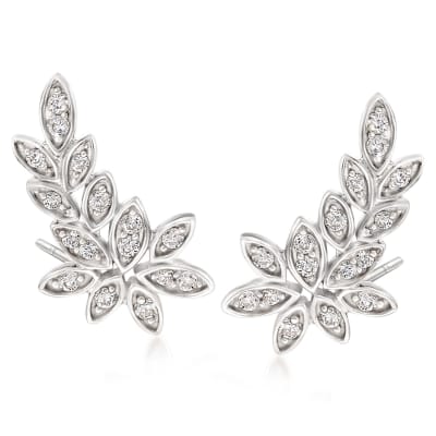 Lowest Prices Ever. Image Featuring Diamond Leaf Earrings