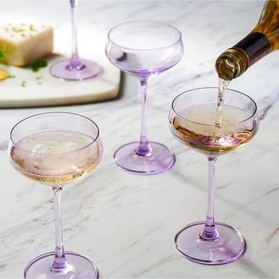 Vietri Rainbow Modern Classic Assorted Martini Glass - Set of 4
