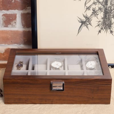 Gifts for Him. Image featuring a Watche Winder Wooden Box