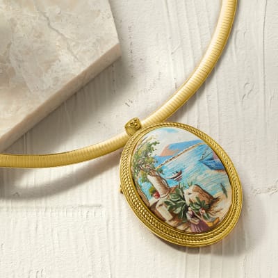 Artisanal. Image featuring Italian Multicolored Venetian Glass Bracelet in 18kt Gold Over Sterling. 7 925513.