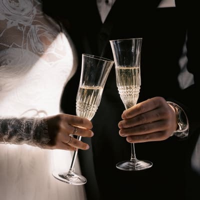 Wedding Gifts. Image featuring Champagne Glasses