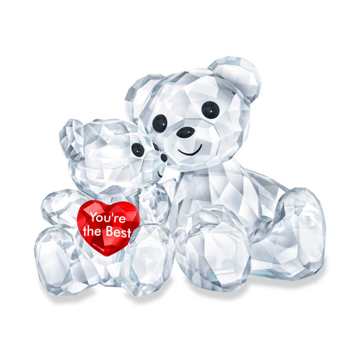 Swarovski Crystal &quot;You'Re the Best&quot; Kris Bear Parent and Child Figurine 