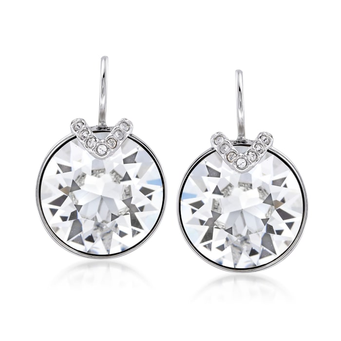 Swarovski Crystal &quot;Bella&quot; Large Crystal Drop Earrings in Silvertone