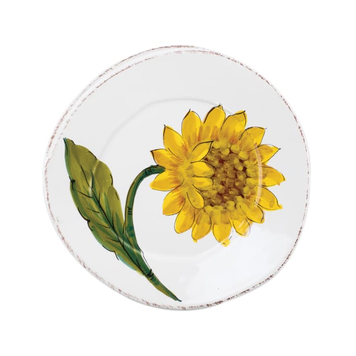 Vietri &quot;Lastra&quot; Sunflower Salad Plate